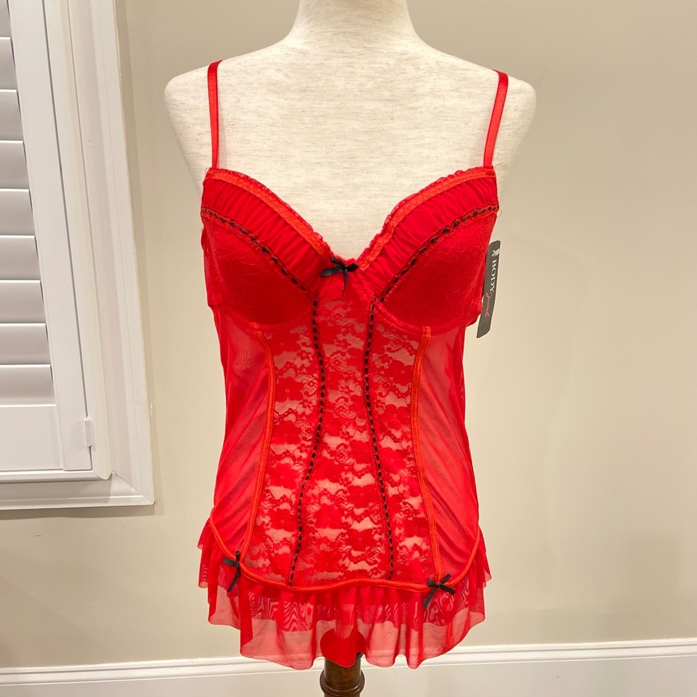 Body Jewels sheer 2pc babydoll Set NWT